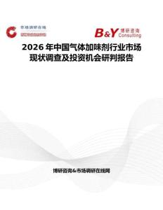 2026年中國氣體加味劑行業(yè)市場現(xiàn)狀調(diào)查及投資機會研判報告