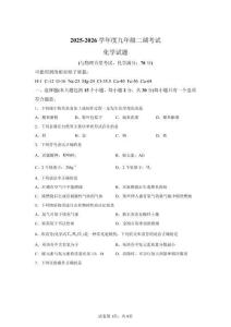 2026年重慶渝中區中考二模化學模擬試卷試題（含答案詳解）