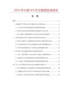 2025年中國DVS機芯數據監測報告
