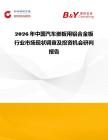 2026年中國汽車嵌板用鋁合金板行業市場現狀調查及投資機會研判報告