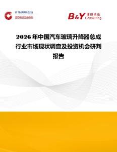 2026年中國汽車玻璃升降器總成行業市場現狀調查及投資機會研判報告