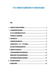 2026中國飲料行業(yè)網(wǎng)紅營銷ROI測量與優(yōu)化報告