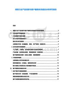保險行業產品創新與客戶服務體系建設分析研究報告