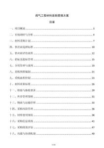 燃氣工程材料采購管理方案