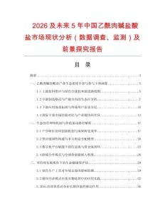 2026及未来5年中国乙酰肉碱盐酸盐市场现状分析（数据调查、监测）及前景探究报告