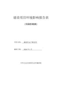 青島振華橡膠件生產(chǎn)建設(shè)項(xiàng)目報告表