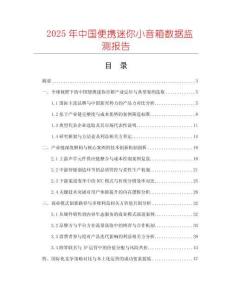 2025年中國(guó)便攜迷你小音箱數(shù)據(jù)監(jiān)測(cè)報(bào)告