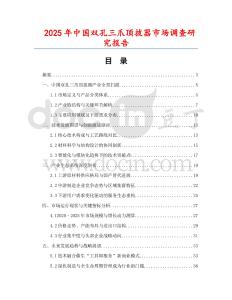 2025年中国双孔三爪顶拔器市场调查研究报告