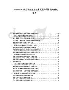 2025-2030航空母艦建造技術發展與國家戰略研究報告