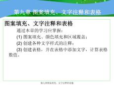 环境艺术计算机绘图AutoCAD课件第九章图案填充、文字注释和表格