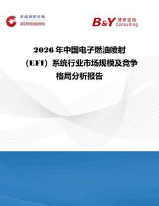 2026年中国电子燃油喷射（EFI）系统行业市场规模及竞争格局分析报告