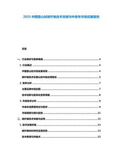 2025中國(guó)登山杖碳纖維技術(shù)突破與中老年市場(chǎng)拓展報(bào)告