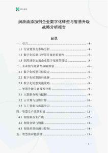 潤滑油添加劑企業(yè)數(shù)字化轉(zhuǎn)型與智慧升級戰(zhàn)略分析報告