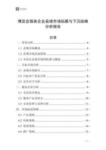 博覽會服務企業縣域市場拓展與下沉戰略分析報告