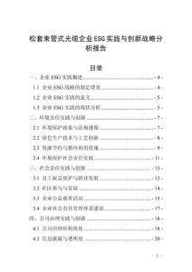 松套束管式光缆企业ESG实践与创新战略分析报告