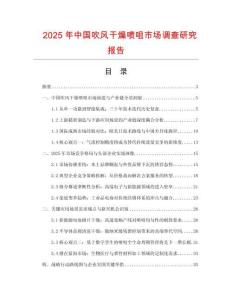 2025年中國吹風干燥噴咀市場調查研究報告