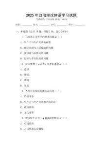 2025年政治理論體系學習試題