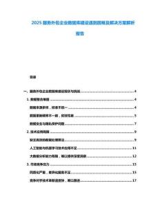2025服務外包企業數據庫建設遇到困難及解決方案解析報告