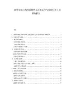 新型儲能技術(shù)發(fā)展現(xiàn)狀及政策支持與市場應(yīng)用前景預(yù)測報告