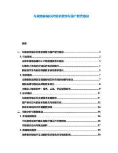 車規級存儲芯片需求激增與國產替代路徑