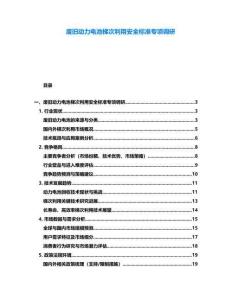 廢舊動(dòng)力電池梯次利用安全標(biāo)準(zhǔn)專項(xiàng)調(diào)研