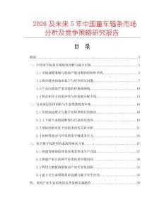 2026及未來5年中國童車輻條市場分析及競爭策略研究報告
