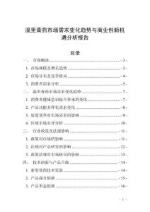 温里膏药市场需求变化趋势与商业创新机遇分析报告
