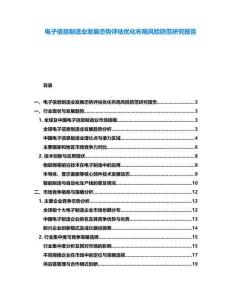 電子信息制造業(yè)發(fā)展態(tài)勢評估優(yōu)化布局風(fēng)險防范研究報告