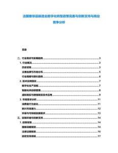 法國奢侈品制造業(yè)數(shù)字化轉(zhuǎn)型政策完善與創(chuàng)新支持與商業(yè)競爭分析