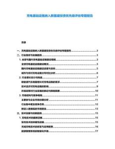 充電基礎(chǔ)設(shè)施納入新基建投資優(yōu)先級(jí)評(píng)估專題報(bào)告