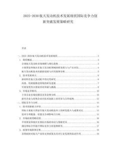 2025-2030航天發(fā)動機技術(shù)發(fā)展現(xiàn)狀國際競爭力創(chuàng)新突破發(fā)展策略研究