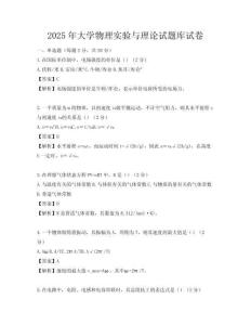 2025年大學物理實驗與理論試題庫試卷