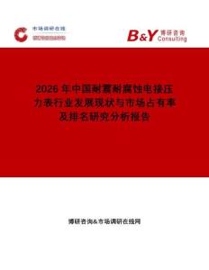 2026年中國耐震耐腐蝕電接壓力表行業發展現狀與市場占有率及排名研究分析報告