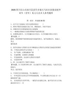 2025四川樂山市沐川縣茨竹鄉朝天馬社區招募高校畢業生（青年）見習人員2人參考題庫帶答案詳解（完整版）