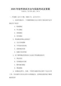 2025年軟件測試方法與實踐考試及答案