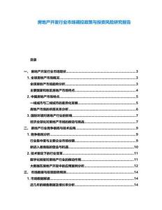 房地產(chǎn)開發(fā)行業(yè)市場調(diào)控政策與投資風險研究報告