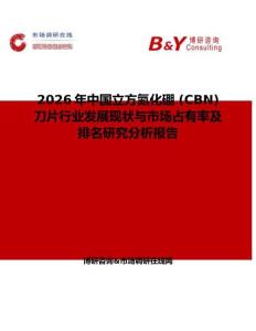 2026年中國立方氮化硼 (CBN) 刀片行業發展現狀與市場占有率及排名研究分析報告