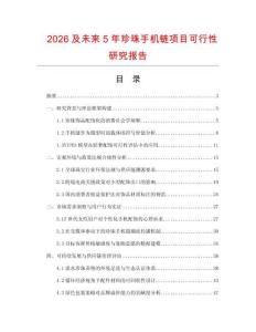 2026及未來5年珍珠手機鏈項目可行性研究報告