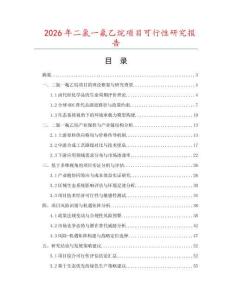2026年二氯一氟乙烷項目可行性研究報告