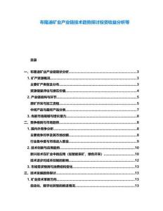 布隆迪礦業產業鏈技術趨勢探討投資收益分析等