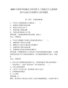 2025中國(guó)科學(xué)院微電子研究所人工智能芯片與系統(tǒng)研發(fā)中心副主任招聘2人參考題庫(kù)及答案詳解（易錯(cuò)題）