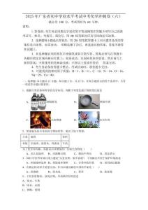 2025年初中學(xué)業(yè)水平考試化學(xué)沖刺卷（六）（含答案）