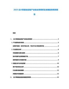 2025云計算基礎設施產業(yè)鏈全景調研及發(fā)展趨勢預測報告