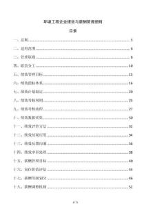 環境工程企業績效與薪酬管理細則