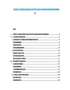 風電葉片回收處理技術經(jīng)濟性分析與循環(huán)利用體系構建報告