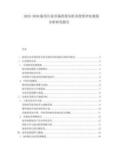 2025-2030航母行業市場供需分析及投資評估規劃分析研究報告