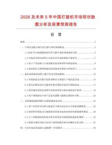 2026及未來5年中國打鼓機市場現狀數據分析及前景預測報告