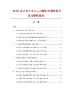 2026及未來5年三人轉腰訓練器項目可行性研究報告