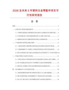 2026及未来5年塑料五金零配件项目可行性研究报告