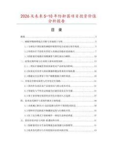 2026及未來5-10年防鼾器項目投資價值分析報告